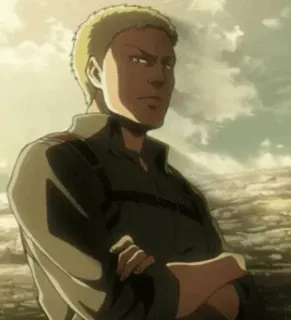 👀 Reiner Braun Attack on Titan อนิเมะ, ผ่าพิภพไททัน, ไรเนอร์ บราวน์, ตัวละคร, ทหาร, มังงะ whatsapp sticker