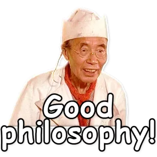👍 Good philosophy! filosofia, pensiero, bene, citazione telegram sticker