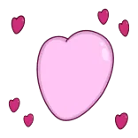 ❤️ หัวใจ, ความรัก, น่ารัก, วันวาเลนไทน์, สีชมพู, คาวาอิ telegram sticker