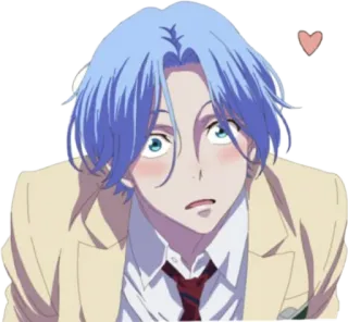 ❤️ Reki Kyan SK8 the Infinity Anime, Charakter, Sk8, Sk8 the Infinity, blaue Haare, süß telegram sticker