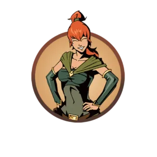 😁 cartoon, woman, fantasy, character, female, smiling telegram sticker