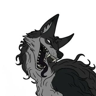 😘 wolf, middle finger, offensive, rude, gesture, animal telegram sticker