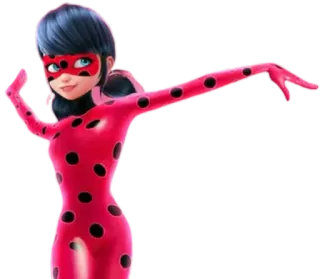 🐞 Ladybug Miraculous: Tales of Ladybug & Cat Noir 瓢虫, 奇迹少女, 卡通, 超级英雄, 动画, 玛丽内特 whatsapp sticker