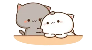 ❤️ kucing, imut, kawaii, binatang, cinta, persahabatan telegram sticker