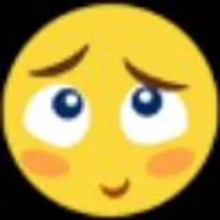 🌟 Emoji, Jaune, Visage, Mignon, Timide, Rougir telegram sticker
