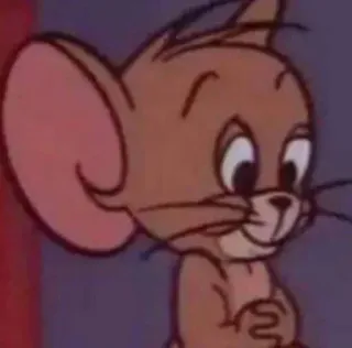 🤍 Jerry Mouse Tom and Jerry 만화, 쥐, 제리, 톰과 제리, 애니메이션 telegram sticker