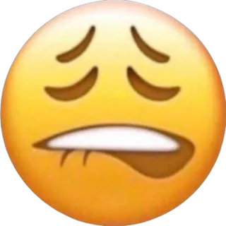 😵 อีโมจิ, หน้า, สีเหลือง, สีหน้า, เศร้า, ไม่มีความสุข, ผิดหวัง telegram sticker