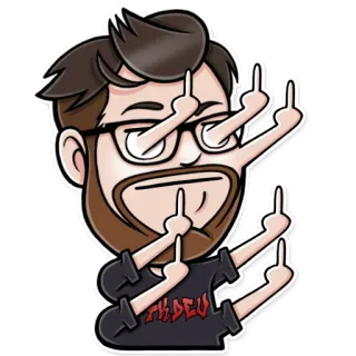 🖕 TKDEV средний палец, грубый, обидный, жест, мультик, tkdev telegram sticker