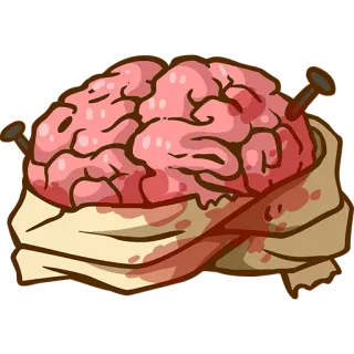 🤕 brain, gore, violence, horror, zombie telegram sticker