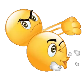 😃 Emoji, Gewalt, Wut, Kampf, Schlag telegram sticker