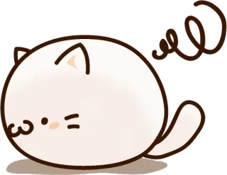 😕 kucing, imut, binatang, kartun, kawaii, stiker telegram sticker