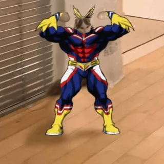 🐈 All Might My Hero Academia anime, personagem, herói, músculo, My Hero Academia telegram sticker