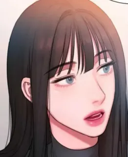 😧 phụ nữ, chân dung, anime, tóc dài whatsapp sticker