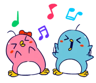 😆 cartoon, birds, cute, animals, kawaii, emotional, joyful whatsapp sticker