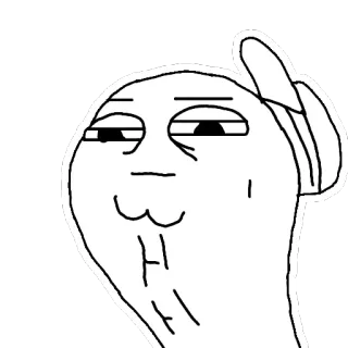 😑 middle finger, rude, offensive, gesture, cartoon, doodle telegram sticker