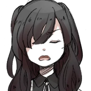 😤 Anime, Mädchen, Manga, Porträt whatsapp sticker