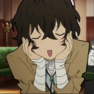🥂 Osamu Dazai Bungou Stray Dogs Anime, Bungou Stray Dogs, Osamu Dazai, Cartoon, Fiktion whatsapp sticker