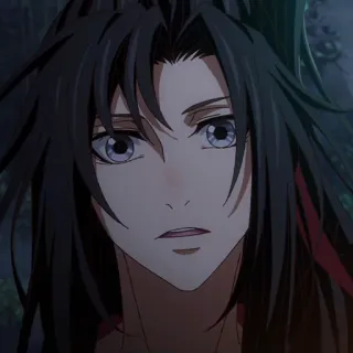 🏮 anime, man, black hair, face, expression telegram sticker
