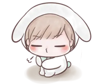 😤 imut, kelinci, kawaii, kartun, anak, stiker, animasi telegram sticker