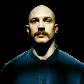 ⭐️ Tom Hardy, Schauspieler, Porträt, Mann, Schnurrbart telegram sticker