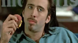 🥃 Nicolas Cage nicolas cage, actor, man, eating, portrait telegram sticker