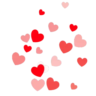 😍 serca, miłość, walentynki, czerwony, różowy whatsapp sticker