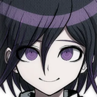 😊 Kokichi Oma Danganronpa Аниме, Персонаж, Кокичи Ома, Danganronpa, Улыбается telegram sticker
