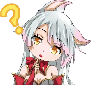 ❓ 애니메이션, 질문, 귀여운, 혼란스러움, 생각, 물음표 telegram sticker