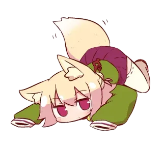 😒 Anime, Renard, Mignon, Animal, Chibi telegram sticker