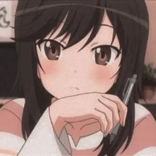 🤍 Anime, Manga, Scolaretta, Carina, Ragazza, Personaggio, Illustrazione telegram sticker