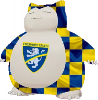 🟡 Snorlax FROSINONE CALCIO Snorlax, Pokémon, Italiano, Fútbol, Frosinone Calcio, Fútbol telegram sticker