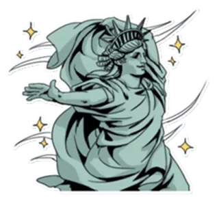 🗽 Statue de la Liberté, New York, USA, Monument, Amérique telegram sticker