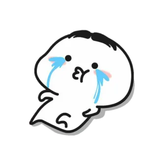 🍡 chorando, triste, lágrimas, fofo, emocional, desenho animado, personagem telegram sticker