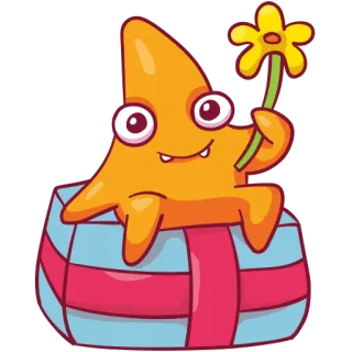 🎂 star, present, flower, cartoon, cute telegram sticker
