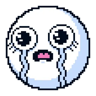 😭 sad, crying, pixel art, emotions, digital art, tears telegram sticker