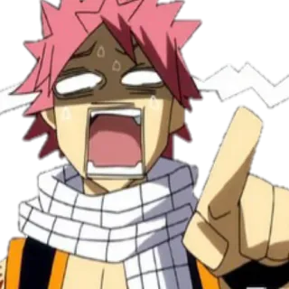 😱 Natsu Dragneel Fairy Tail Anime, Mangá, Fairy Tail, Natsu Dragneel, Chocado, Animado, Desenho animado telegram sticker
