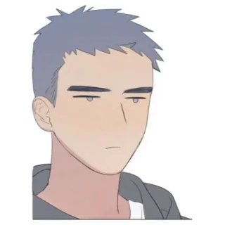 😐 kartun, pria, potret, karakter, ilustrasi, stiker telegram sticker