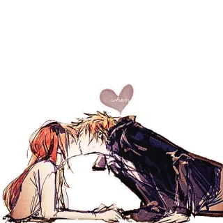 ❤ when baiser, amour, couple, coeur telegram sticker