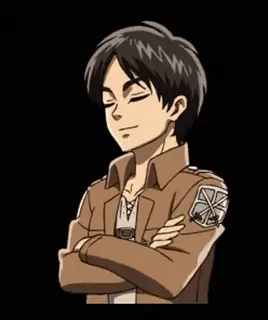 ๐ Eren Yeager Attack on Titan Eren Yeager, Attack on Titan, anime, sticker, survey corps, soldier telegram sticker