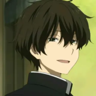 ☁ Houtarou Oreki Hyouka Anime, Hyouka, Personaje, Uniforme escolar whatsapp sticker