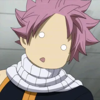 🌈 Natsu Dragneel Fairy Tail anime, fairy tail, natsu dragneel, cartoon, shocked, expression telegram sticker