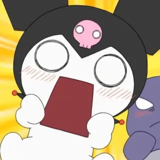 😳 Kuromi 쿠로미, 산리오, 애니메이션, 만화, 캐릭터, 귀여운 telegram sticker