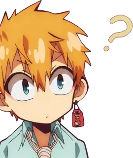 ❓ anime, signo de interrogación, dibujo animado, manga, sticker, chico telegram sticker