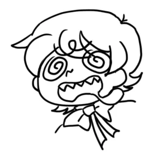 🤪 cartoon, character, drawing, expression, dazed telegram sticker