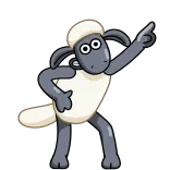 ☺️ Shaun the Sheep sheep, cartoon, character, animal, shaun telegram sticker