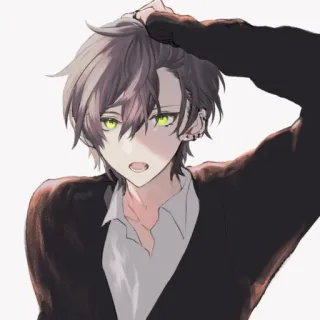 🤦‍♂ อนิเมะ, ชาย, ตัวละคร, ภาพเหมือน, ภาพประกอบ telegram sticker