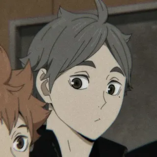 ⚫ Sugawara Koushi Haikyuu!! anime, character, haikyuu, sugawara koushi, koushi sugawara, manga telegram sticker