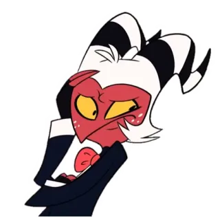 😰 Moxxie Helluva Boss Мультфильм, Демон, Мокси, Адский босс, Имп telegram sticker