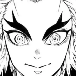 😀 Kyojuro Rengoku Demon Slayer Anime, Manga, Demon Slayer, Kyojuro Rengoku, Karakter telegram sticker