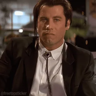 🚬 Vincent Vega Pulp Fiction @freetopsticker film, cinema, John Travolta, Vincent Vega, attore telegram sticker